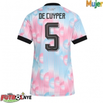 Camiseta Bélgica Maxim De Cuyper #5 Visitante Equipación para mujer Mundial 2026 manga corta